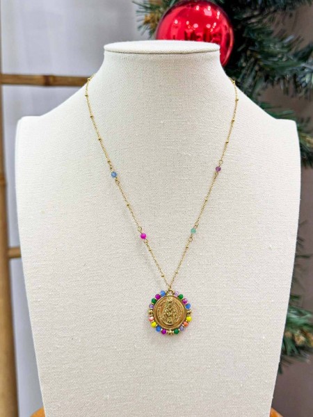 ROSETON VIRGEN MULTICOLOR